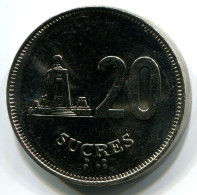 20 SUCRE 1991 ECUADOR UNC Moneda #W11122.E - Equateur