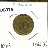 10 PFENNIG 1966 F BRD ALEMANIA Moneda GERMANY #DB376.E - 10 Pfennig