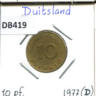 10 PFENNIG 1977 D BRD ALEMANIA Moneda GERMANY #DB419.E - 10 Pfennig