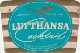 Lufthansa - Cocktail Aufkleber - World