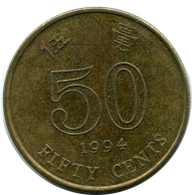 50 CENTS 1994 HONG KONG Moneda #AY608.E - Hongkong