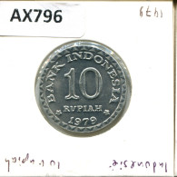 10 RUPIAH 1979 INDONESIA Moneda #AX796.E - Indonésie