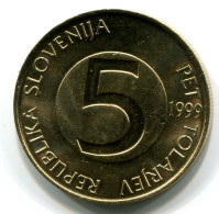 5 TOLAR 1999 ESLOVENIA SLOVENIA UNC Head Capricorn Moneda #W11131.E - Eslovenia