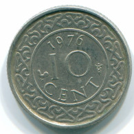 10 CENTS 1976 SURINAME Nickel Moneda #S13291.E - Surinam 1975 - ...