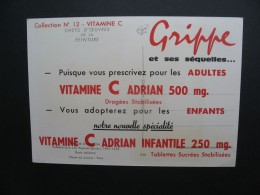 Carte Publicitaire Grippe  Citamine C Adrian Infantile  50 Mg Collection N° 12 Chefs D'Oeuvres Peinture Jeanne D'Aragon - Santé