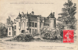 St Cyr La Rivière * Cpa Illustrateur , L'ancien Château Démoli En 1849 - Autres & Non Classés