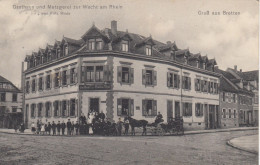 ( 241)  CPA  Bretten  Gasthaus Und Metzgerei Zur Am Rhein Von Fritz Riede - Bretten