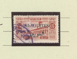 ALAOUITES - N°28 A- Obli. VARIETE - SURCHARGE NOIRE - - Used Stamps