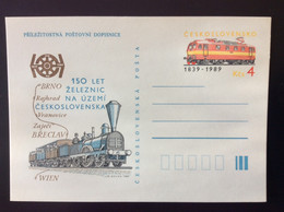 CDV 225 1989 150 Ans Ligne Chemin De Fer Brno Vienne Locomotive GIGANT 1938 Train - Cartes Postales