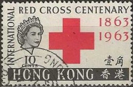 HONG KONG 1963 Centenary Of Red Cross -  10c. - Red And Black FU - Gebraucht