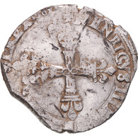 Monnaie, France, Henri III, 1/4 Ecu, 1584, Bayonne, TTB, Argent, Gadoury:494 - 1574-1589 Hendrik III