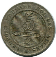 5 CENTIMES 1862 BELGIQUE BELGIUM Pièce #AX362.F - 5 Centimes