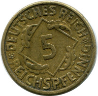 5 REICHSPFENNIG 1926 A ALLEMAGNE Pièce GERMANY #DB878.F - 5 Rentenpfennig & 5 Reichspfennig