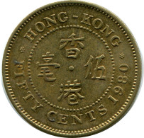 50 CENTS 1980 HONG KONG Pièce #AY606.F - Hong Kong