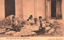 Judaica Judaisme * Jews Preparing Wool For Mattresses * Juif Juifs Jud Juden Jew Jewish Juive Juives * Beirut Liban - Jodendom