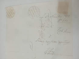 1833 BOLOGNA COMMISSIONE PROVINCIALE DI SANITA' - 1. ...-1850 Prefilatelia