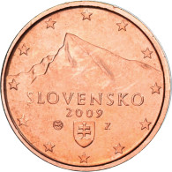 Slovaquie, 2 Centimes, 2009, SPL, Cuivre Plaqué Acier, KM:96 - Slowakije