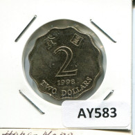2 DOLLARS 1998 HONG KONG Coin #AY583.U - Hong Kong