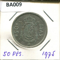 50 PESETAS 1975 SPAIN Coin #BA009.U - 50 Pesetas