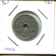 10 CENTIMES 1921 BELGIUM Coin #AU601.U - 10 Cent