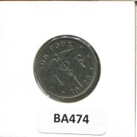 1 FRANC 1929 FRENCH Text BELGIUM Coin #BA474.U - 1 Franco