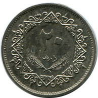 20 DIRHAMS 1975 LIBYA Islamic Coin #AH613.3.U - Libyen