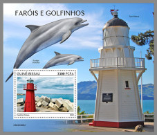 GUINEA BISSAU 2022 MNH Dolphins Delphine Dauphins Lighthouses S/S I - OFFICIAL ISSUE - DHQ2315 - Dauphins