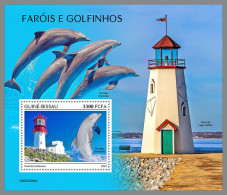 GUINEA BISSAU 2022 MNH Dolphins Delphine Dauphins Lighthouses S/S II - OFFICIAL ISSUE - DHQ2315 - Dauphins