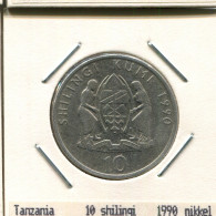 10 SHILLINGI 1990 TANZANIA Coin #AS361.U - Tansania