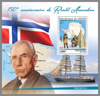 NIGER 2022 MNH Roald Amundsen S/S - OFFICIAL ISSUE - DHQ2315 - Esploratori E Celebrità Polari