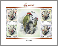 NIGER 2022 MNH Woodpeckers Spechte Picides M/S - OFFICIAL ISSUE - DHQ2315 - Spechten En Klimvogels