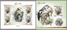 NIGER 2022 MNH Woodpeckers Spechte Picides M/S+S/S - OFFICIAL ISSUE - DHQ2315 - Spechten En Klimvogels