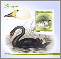 NIGER 2022 MNH Swans Schwäne Cygnes S/S - OFFICIAL ISSUE - DHQ2315 - Swans