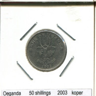 50 SHILLINGS 2003 UGANDA Münze #AS342.D - Ouganda