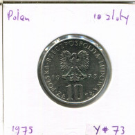 10 ZLOTE 1975 POLEN POLAND Münze #AR788.D - Pologne