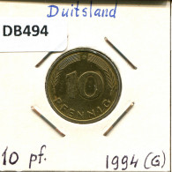 10 PFENNIG 1994 G BRD DEUTSCHLAND Münze GERMANY #DB494.D - 10 Pfennig