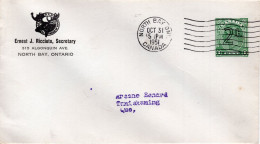 CANADA :1951: Postal Stationery / Entier Postal – King George VI – 2 Cent.    Travelled /Voyagé. - 1903-1954 De Koningen