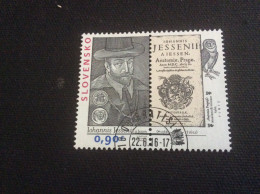 Slovaquie 2016 Oblitéré Yvert 692 450° Anniversaire De JAN JESSENIUS Philosophe Médecin Chouette - Used Stamps