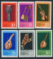 DDR / E. GERMANY 1971 Musical Instruments  MNH / **.  Michel 1708-13 - Nuevos