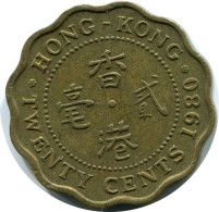 20 CENTS 1980 HONGKONG HONG KONG Münze #AY614.D - Hong Kong