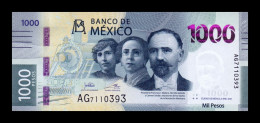 México 1000 Pesos 2021 Pick 137b (5) First Date Sc Unc - Mexique