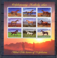 UZBEKISTAN - MNH - HORSES - MI.NO.1025/9 - CV = 36 € - Chevaux