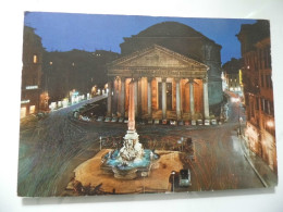 Cartolina Viaggiata "ROMA DI NOTTE Il Pantheon" 1972 - Panteón