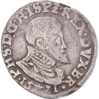 Monnaie, Pays-Bas Espagnols, Philippe II, 1/10 Ecu, 1571, Maastricht, TTB - …-1795 : Periodo Antico