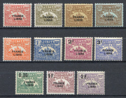 MADAGASCAR  FRANCE LIBRE < TAXE N° 20 à 30 * Neuf Ch. * MH - Timbres-taxe