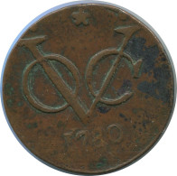 1780 WEST FRIESLAND VOC DUIT NIEDERLANDE OSTINDIEN COLONIAL PENNY #AE831.27.D - Niederländisch-Indien