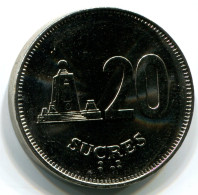 20 SUCRE 1991 ECUADOR UNC Münze #W11008.D - Equateur