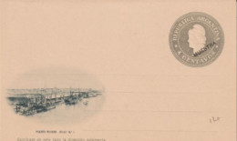 ARGENTINE - ESSAI / MUESTRA - CP ENTIER POSTAL ILLUSTREE "PUERTO MADERO" - Entiers Postaux