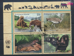 UNO - New York 831-834 Viererblock (kompl.Ausg.) Gestempelt 2000 Gefährdete Tiere (10064419 - Used Stamps