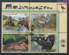 UNO - New York 831-834 Viererblock (kompl.Ausg.) Gestempelt 2000 Gefährdete Tiere (10064432 - Used Stamps